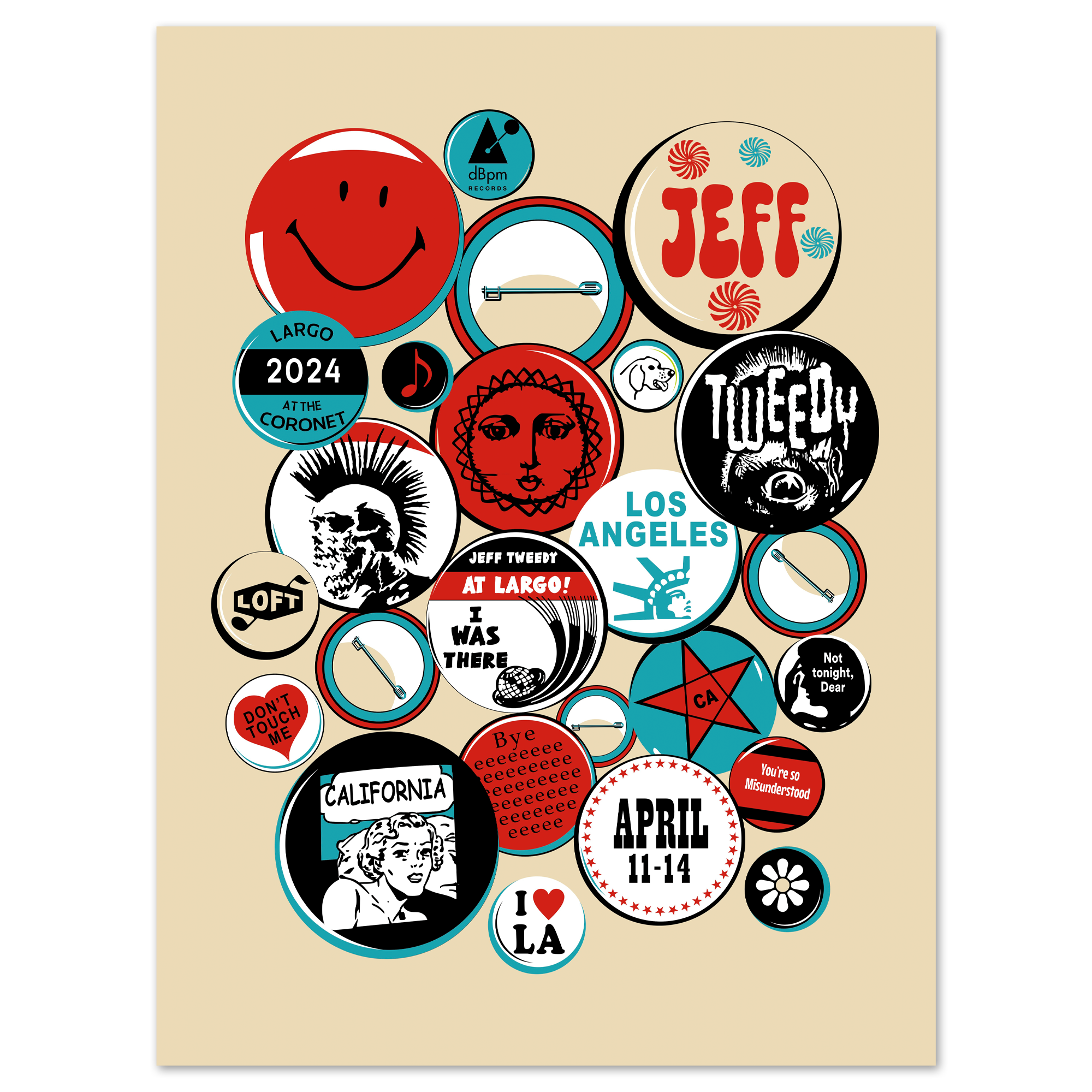 Jeff Tweedy Largo at The Coronet [April 2024 Los Angeles, CA] Poster