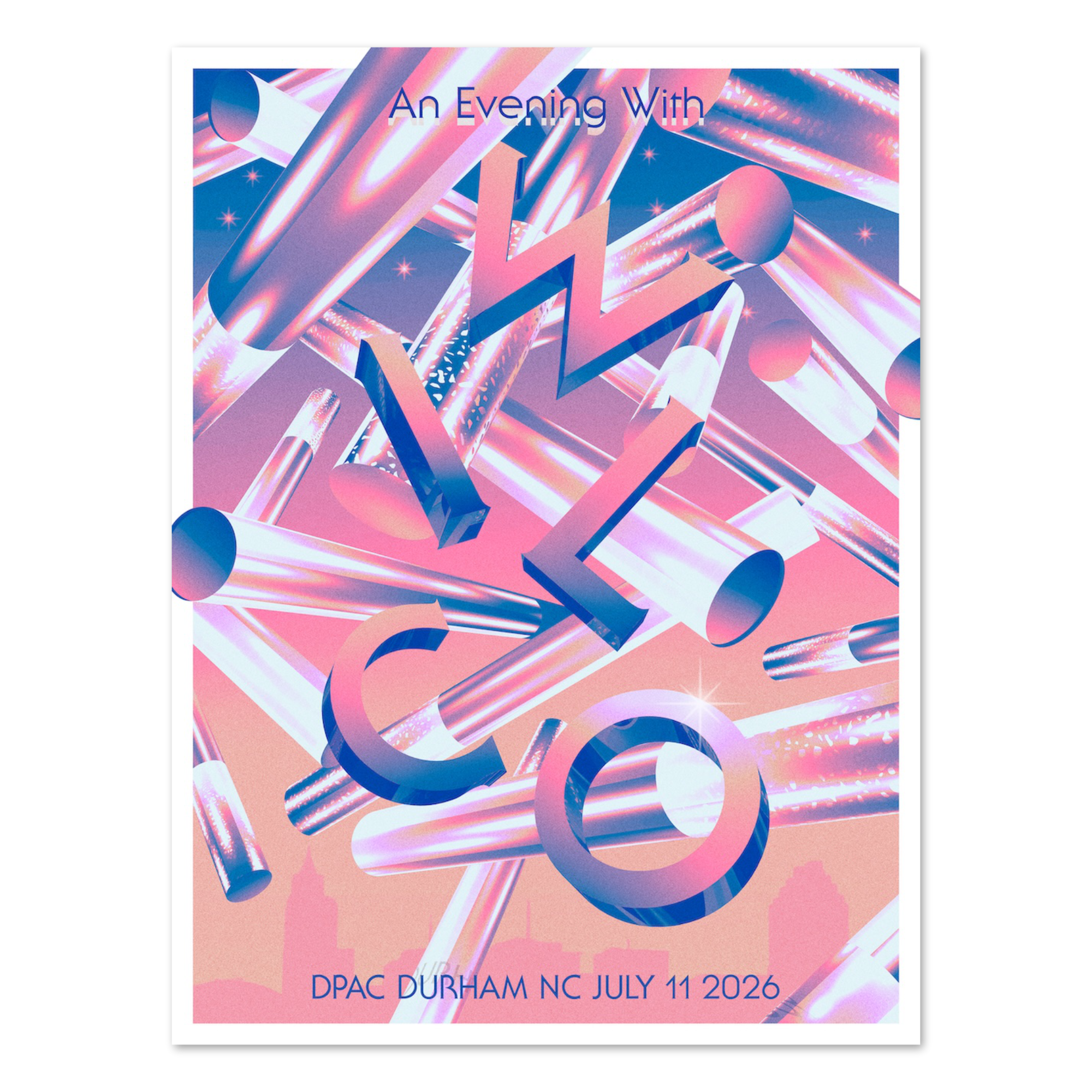 Durham Performance Arts Center (7-11-26 Durham, NC) Poster
