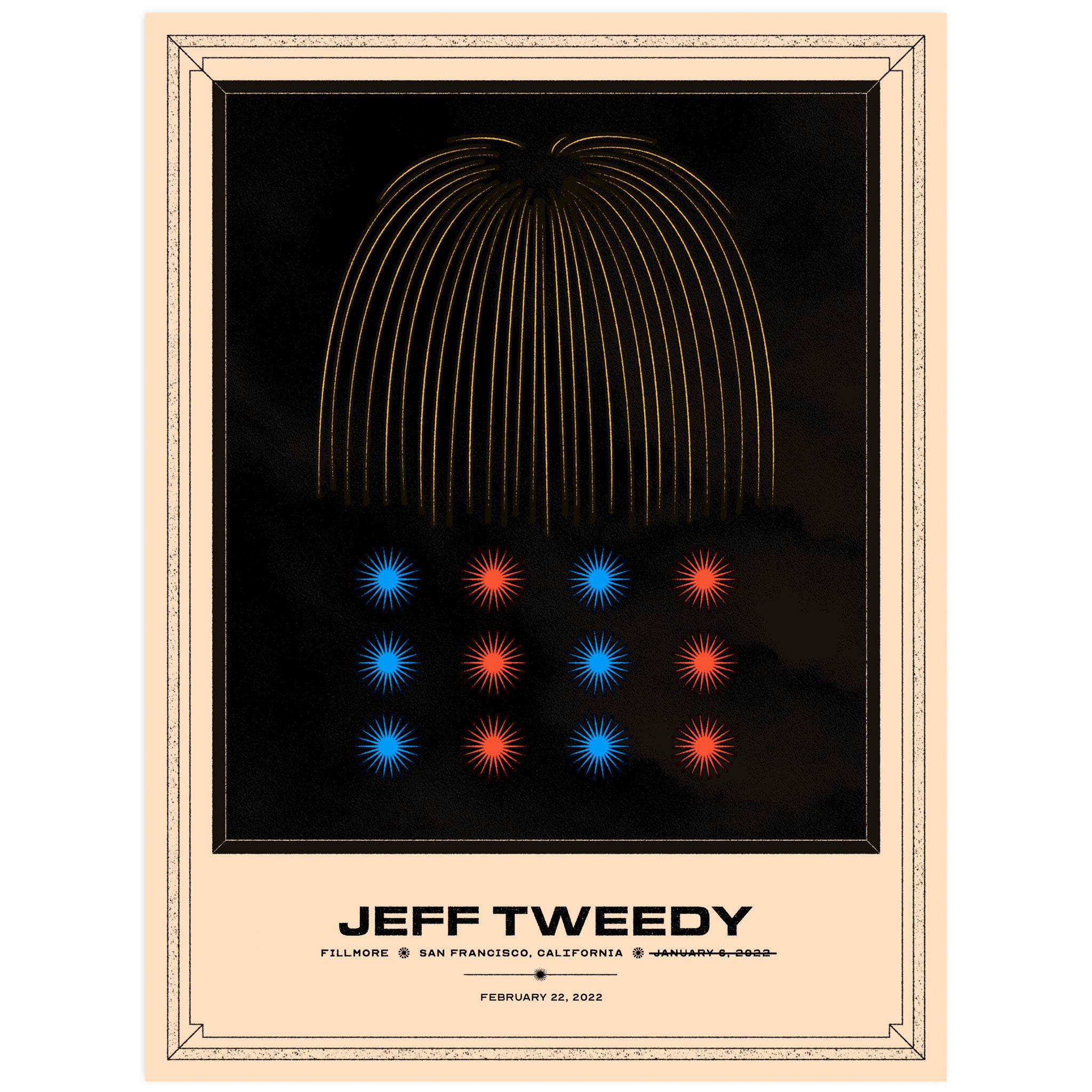 The Fillmore [2-22-22 San Francisco, CA] Fireworks Poster